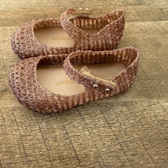Mini Melissa Other - Mini Melissa Girl's Campana Papel Glitter Cutout Mary Jane Shoes baby girl 6